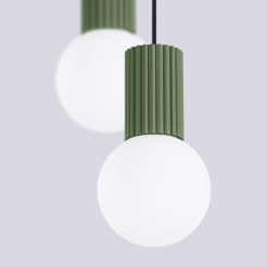 Lampa wisząca HALO 2P zielona oliwka SL.1974