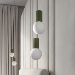 Lampa wisząca HALO 2P zielona oliwka SL.1974