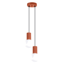 Lampa wisząca HALO 2P ochra czerwona SL.1975