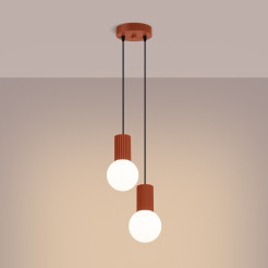 Lampa wisząca HALO 2P ochra czerwona SL.1975