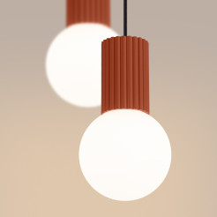 Lampa wisząca HALO 2P ochra czerwona SL.1975