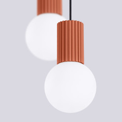 Lampa wisząca HALO 2P ochra czerwona SL.1975
