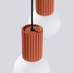 Lampa wisząca HALO 2P ochra czerwona SL.1975