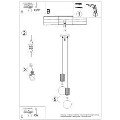 Lampa wisząca HALO 2P ultramaryna SL.1977