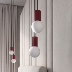 Lampa wisząca HALO 2P burgund SL.1979