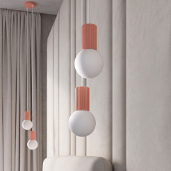 Lampa wisząca HALO 2P brzoskwiniowa SL.1980