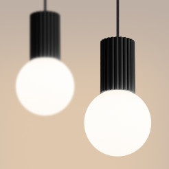 Lampa wisząca HALO 2L czarna SL.1982