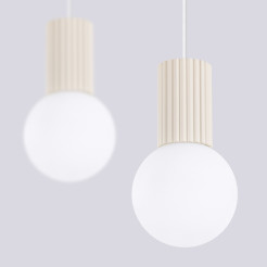 Lampa wisząca HALO 2L beżowa SL.1983