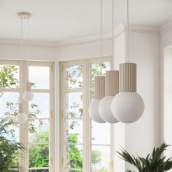 Lampa wisząca HALO 2L beżowa SL.1983