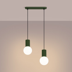 Lampa wisząca HALO 2L zielona oliwka SL.1984