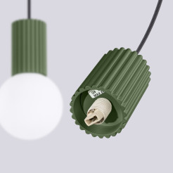Lampa wisząca HALO 2L zielona oliwka SL.1984