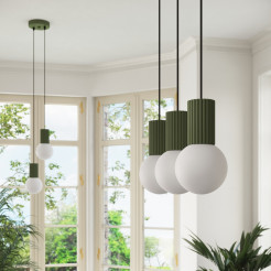 Lampa wisząca HALO 2L zielona oliwka SL.1984
