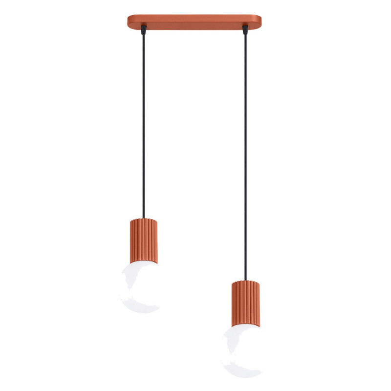 Lampa wisząca HALO 2L ochra czerwona SL.1985