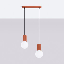 Lampa wisząca HALO 2L ochra czerwona SL.1985