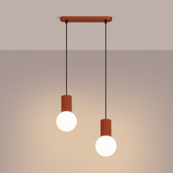Lampa wisząca HALO 2L ochra czerwona SL.1985