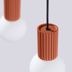 Lampa wisząca HALO 2L ochra czerwona SL.1985