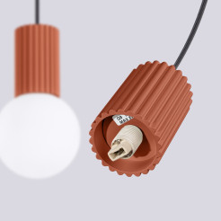 Lampa wisząca HALO 2L ochra czerwona SL.1985