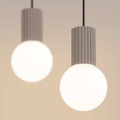 Lampa wisząca HALO 2L taupe SL.1988