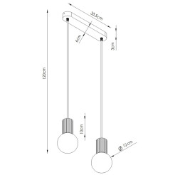 Lampa wisząca HALO 2L taupe SL.1988