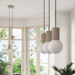 Lampa wisząca HALO 2L taupe SL.1988