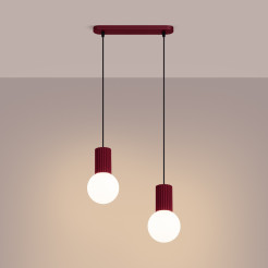 Lampa wisząca HALO 2L burgund SL.1989