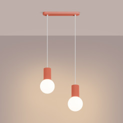 Lampa wisząca HALO 2L brzoskwiniowa SL.1990