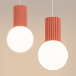 Lampa wisząca HALO 2L brzoskwiniowa SL.1990