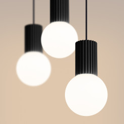 Lampa wisząca HALO 3L czarna SL.1992