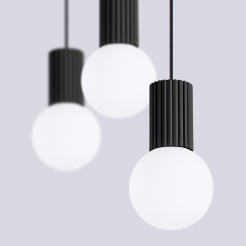 Lampa wisząca HALO 3L czarna SL.1992