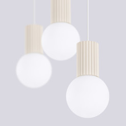 Lampa wisząca HALO 3L beżowa SL.1993