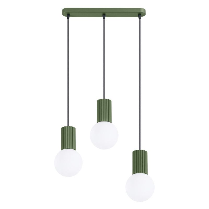 Lampa wisząca HALO 3L zielona oliwka SL.1994