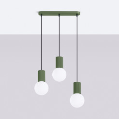 Lampa wisząca HALO 3L zielona oliwka SL.1994