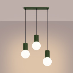Lampa wisząca HALO 3L zielona oliwka SL.1994