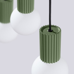 Lampa wisząca HALO 3L zielona oliwka SL.1994