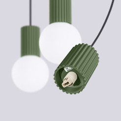 Lampa wisząca HALO 3L zielona oliwka SL.1994