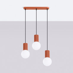 Lampa wisząca HALO 3L ochra czerwona SL.1995