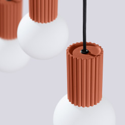Lampa wisząca HALO 3L ochra czerwona SL.1995