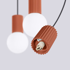 Lampa wisząca HALO 3L ochra czerwona SL.1995
