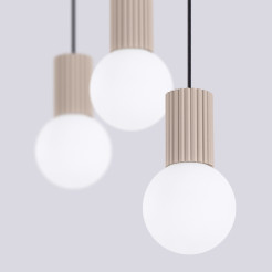 Lampa wisząca HALO 3L taupe SL.1998