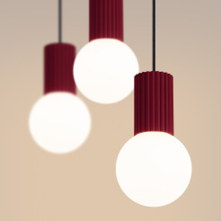 Lampa wisząca HALO 3L burgund SL.1999