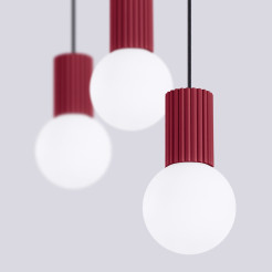 Lampa wisząca HALO 3L burgund SL.1999