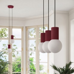 Lampa wisząca HALO 3L burgund SL.1999