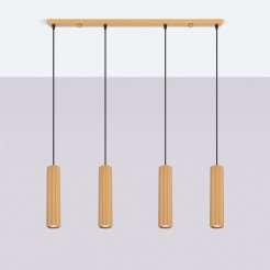 Lampa wisząca KARBON 4L złoty SL.2002