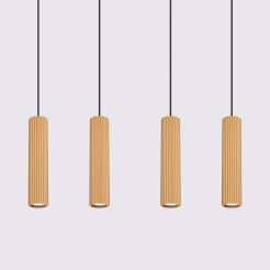 Lampa wisząca KARBON 4L złoty SL.2002