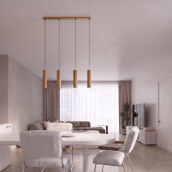 Lampa wisząca KARBON 4L złoty SL.2002