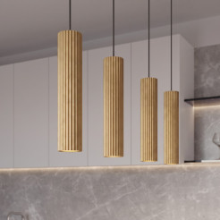 Lampa wisząca KARBON 4L złoty SL.2002