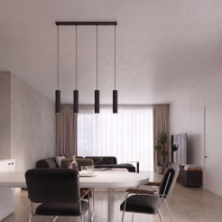 Lampa wisząca KARBON 4L czarny SL.2003