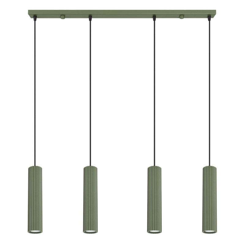 Lampa wisząca KARBON 4L zielona oliwka SL.2005