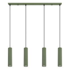 Lampa wisząca KARBON 4L zielona oliwka SL.2005