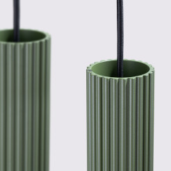 Lampa wisząca KARBON 4L zielona oliwka SL.2005